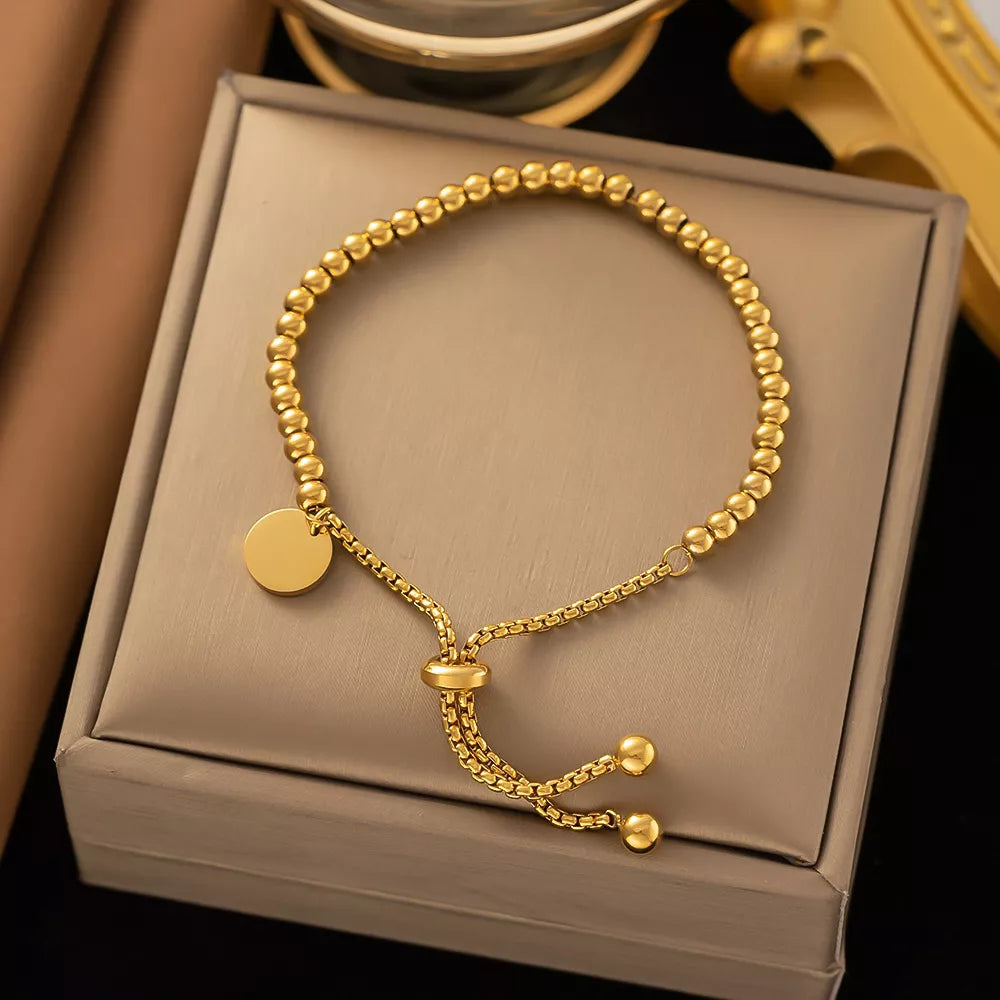 Elegant Pull-Out Ball Bead Bracelet for Women