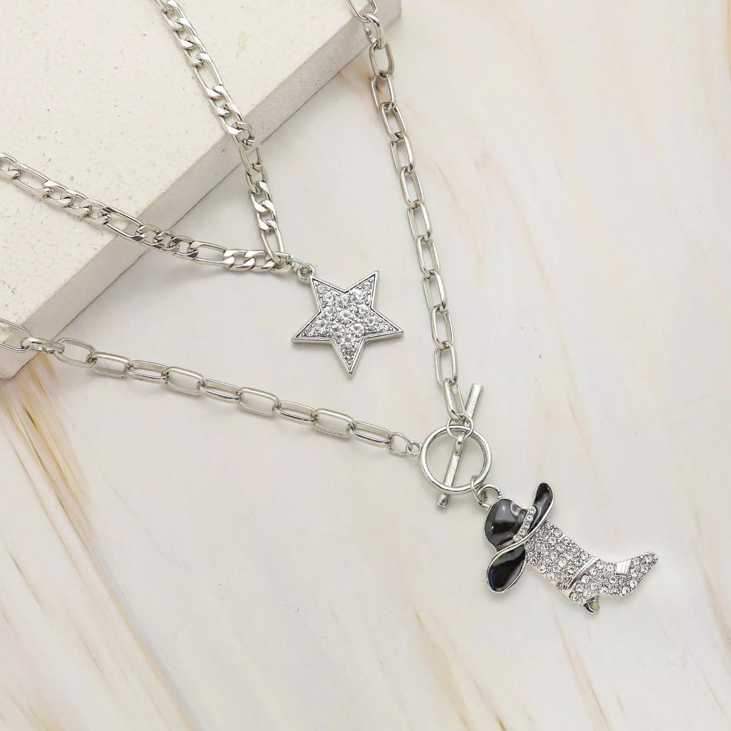 Western Double Layered Necklace