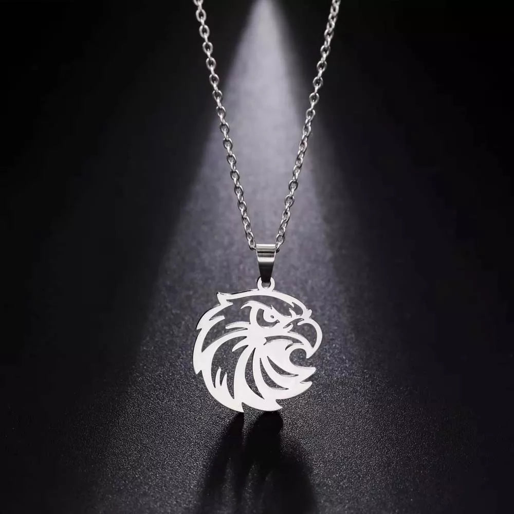 Freedom Eagle Pendant Necklace – Gold Stainless Steel Chain
