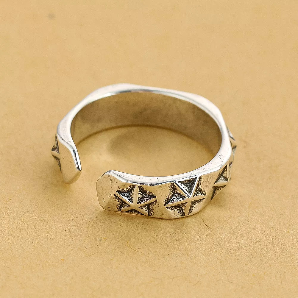 Adjustable Copper Star Ring