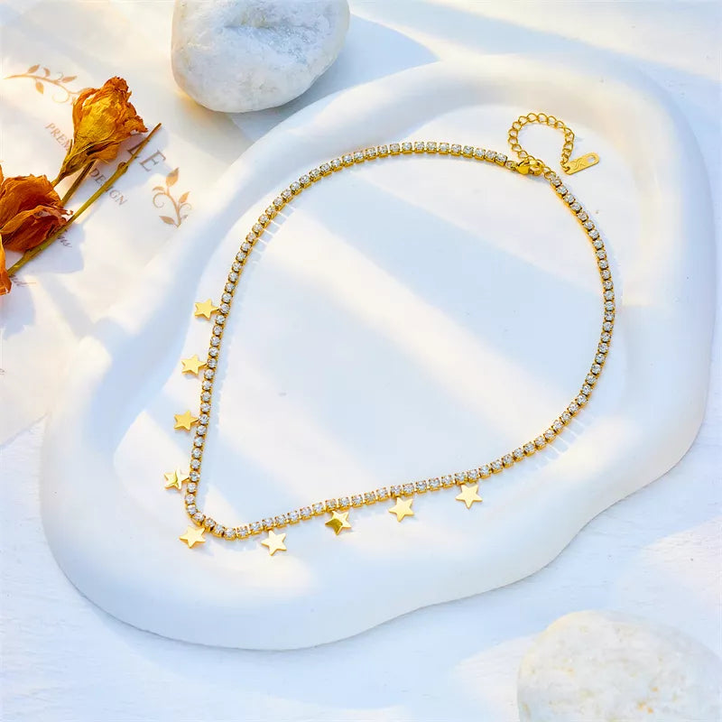 Luxury Star Pentagram Pendant Necklace