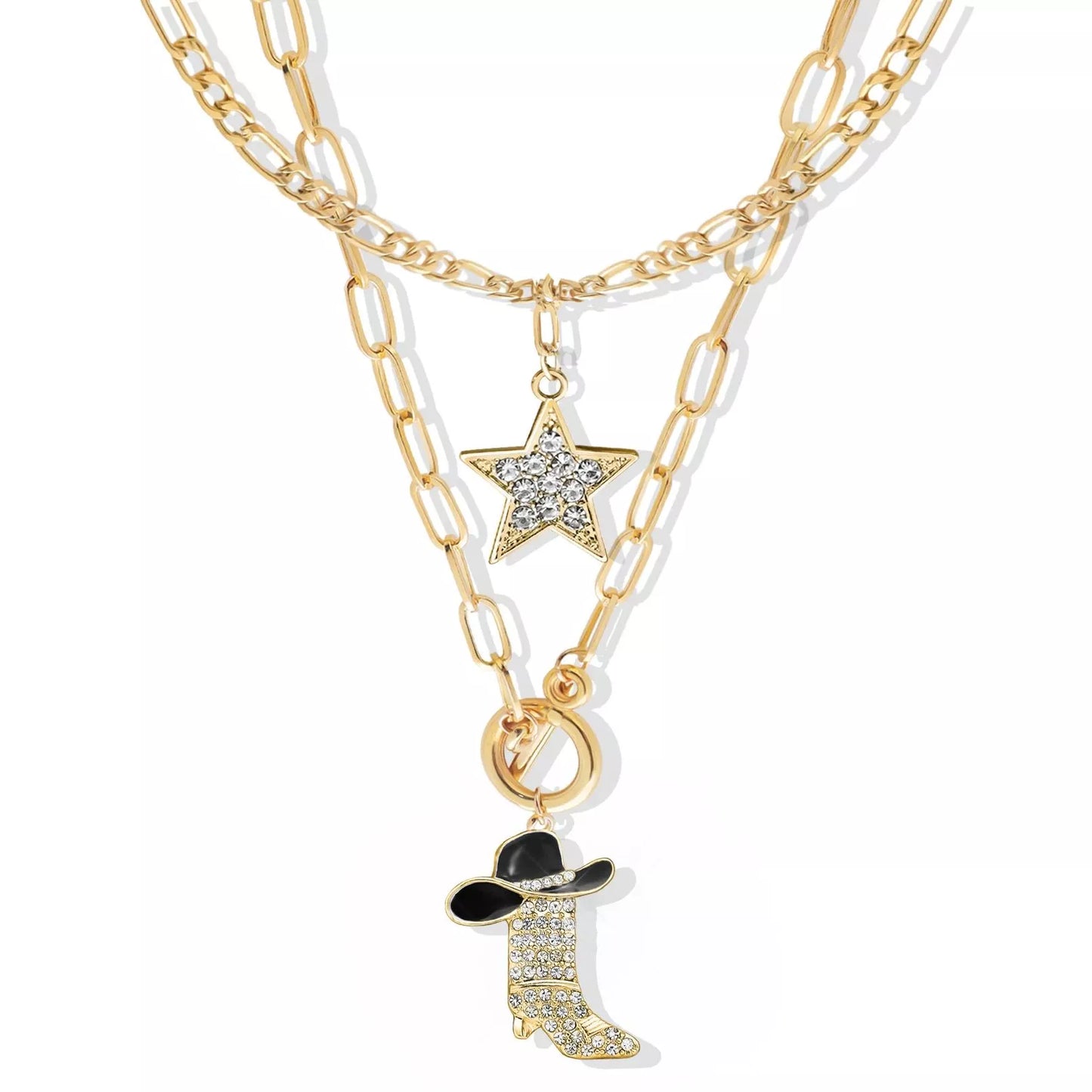 Western Double Layered Necklace