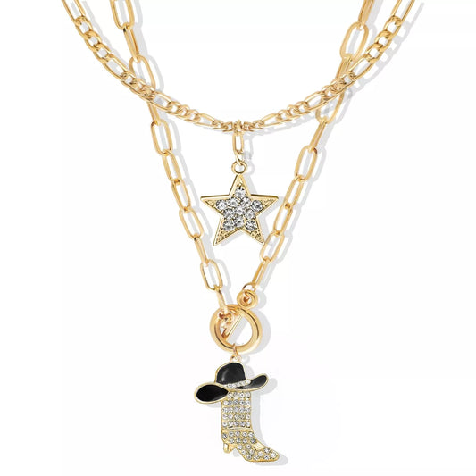 Western Double Layered Necklace