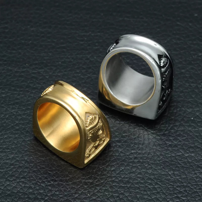 Men’s Retro American Eagle Titanium Steel Ring