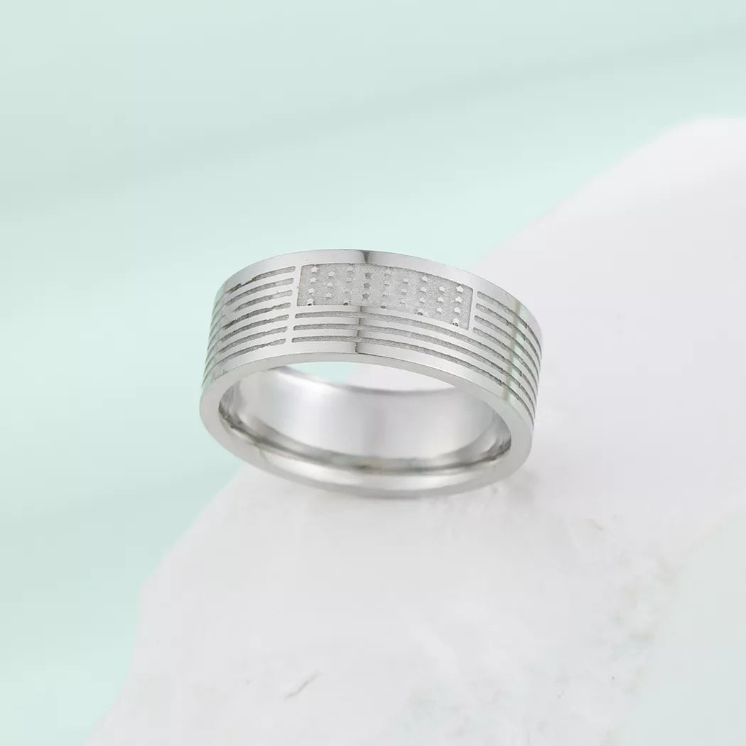 Men’s 4th of July Stainless Steel American Flag Ring – USA Patriotic Band