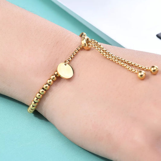 Elegant Pull-Out Ball Bead Bracelet for Women