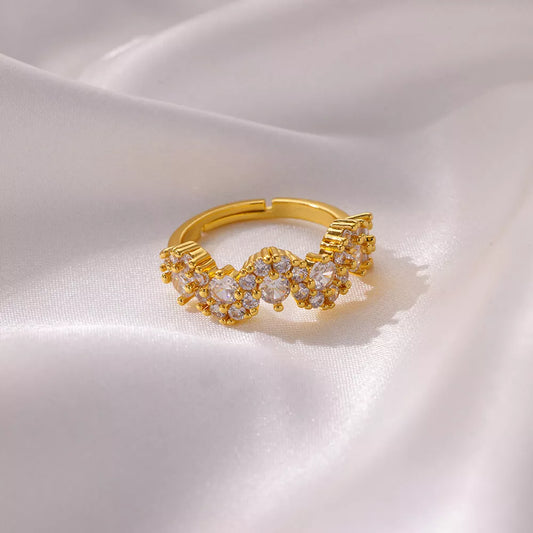 Gold Geometric Open Ring