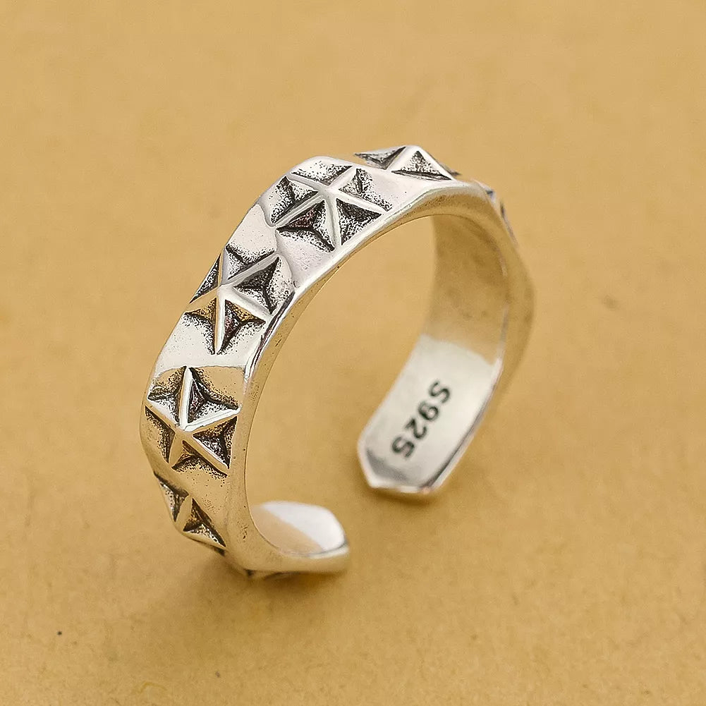 Adjustable Copper Star Ring