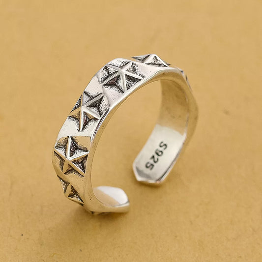 Adjustable Copper Star Ring