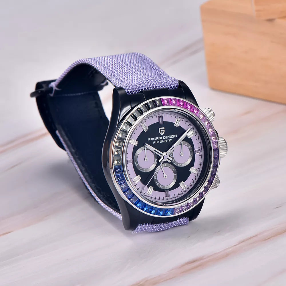 Luxury Men’s Automatic Mechanical Watch with Calendar, Week & Luminous Display