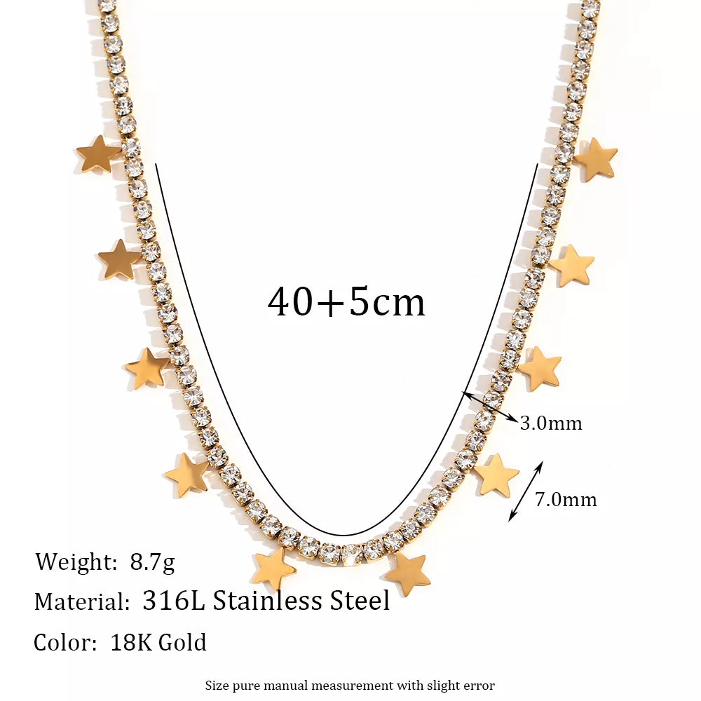 Waterproof Star Pendant Necklace