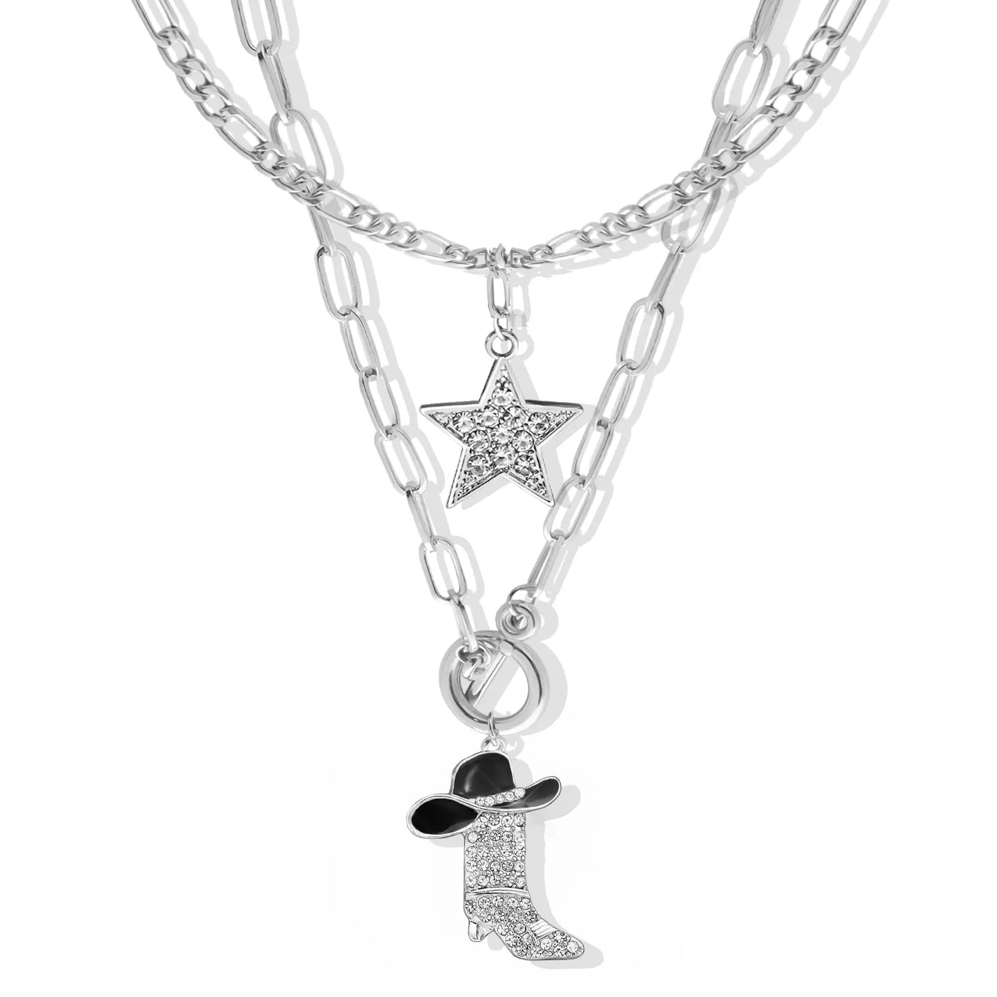 Western Double Layered Necklace