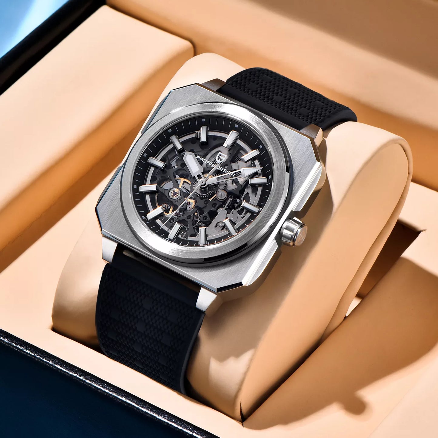 Luxury Skeleton Automatic Watch for Men – Waterproof, Luminous, Sapphire Glass
