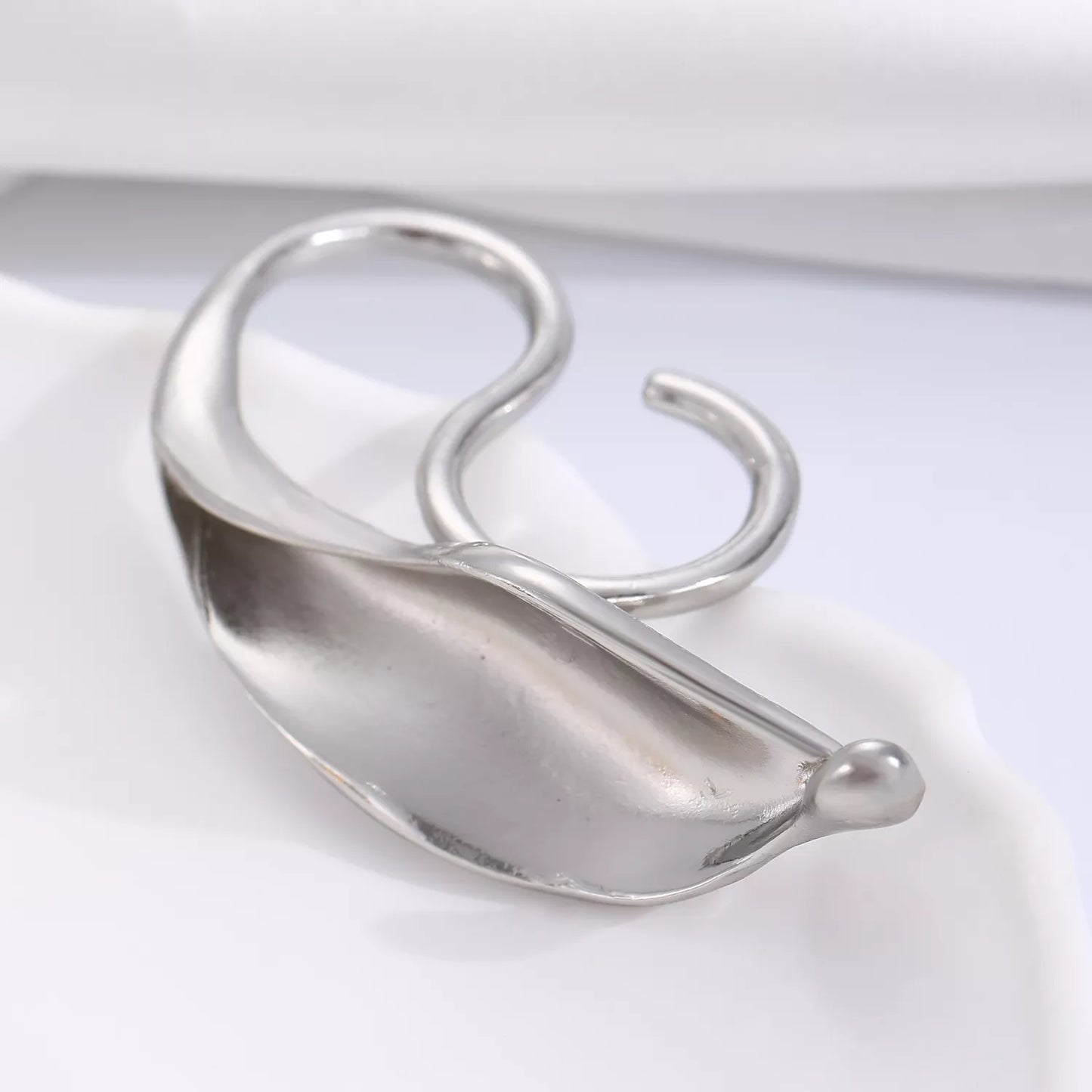 Vintage Gold Leaf Double Finger Ring