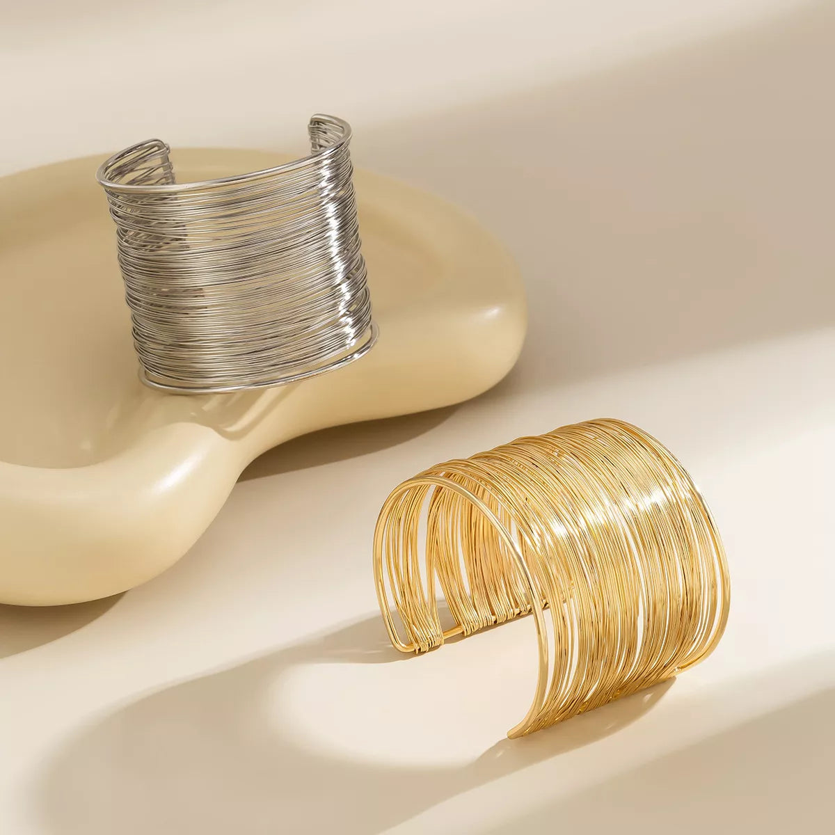 Vintage Gold Wide Cuff Bangle