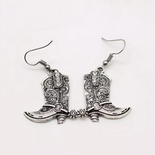 Western Cowgirl Boots Drop Earrings for Women – Rodeo Fashion Jewelry