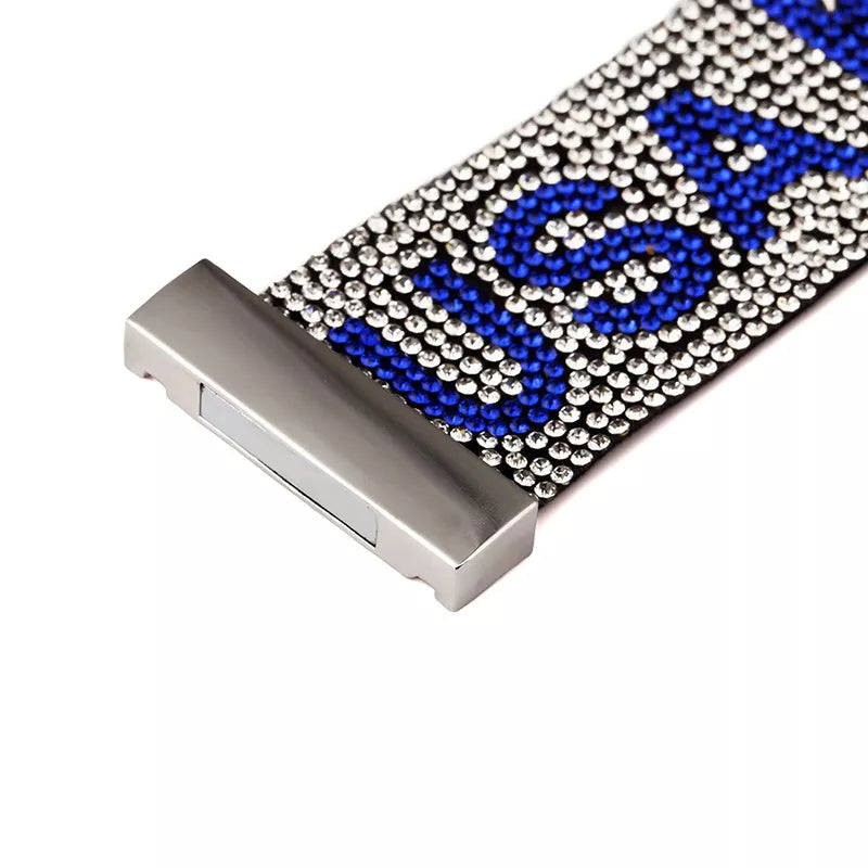 USA Flag Rhinestone Bracelet – Patriotic Hip Hop Bangle for Men & Women