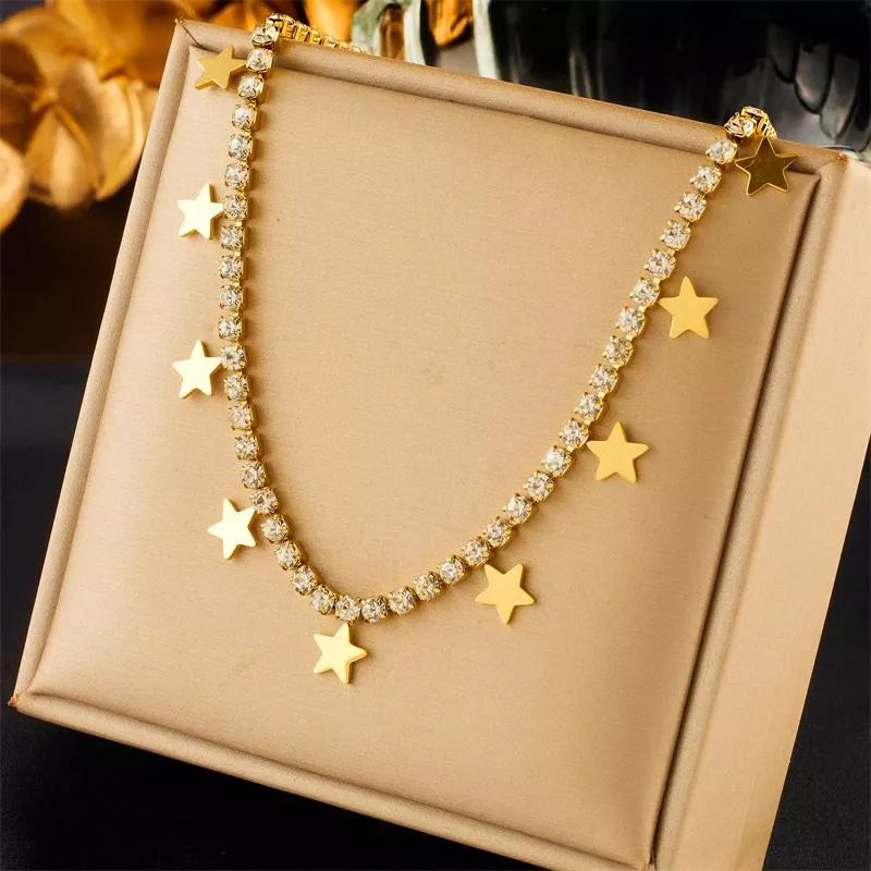 Luxury Star Pentagram Pendant Necklace