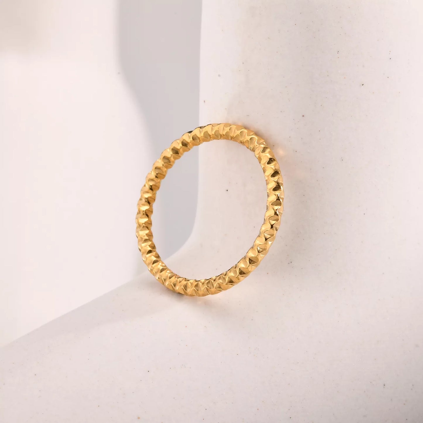Minimalist 18k Gold Plated 2mm Stacking Ring for Women