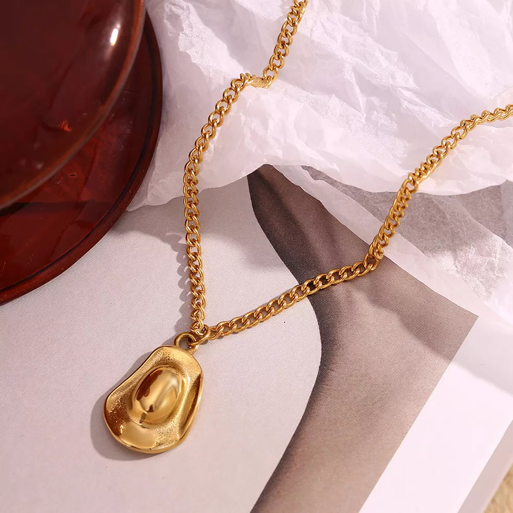 Gold Cowboy Hat Pendant Necklace